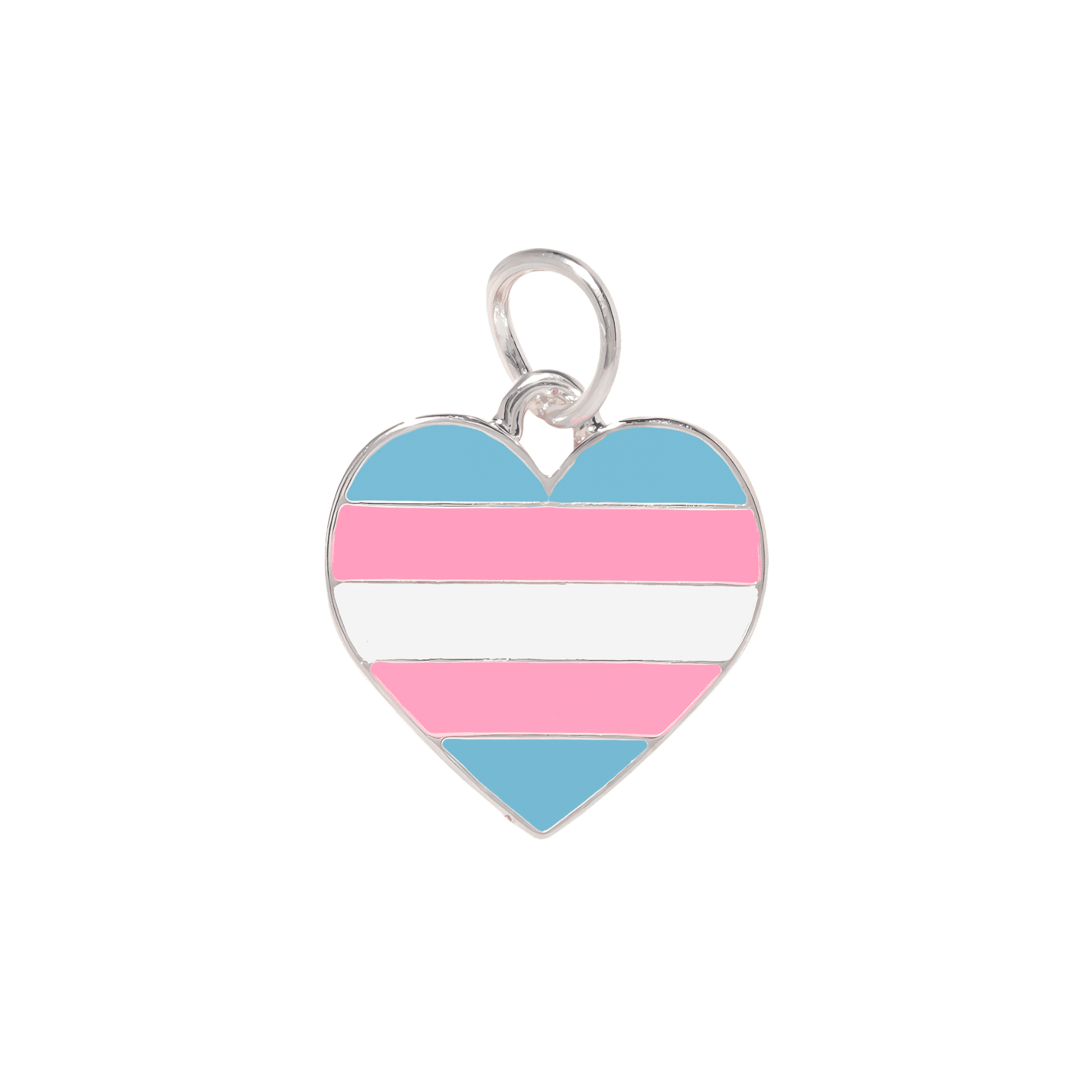 Transgender Heart Charms, LGBTQ Gay Pride Jewelry