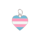 Transgender Heart Charms, LGBTQ Gay Pride Jewelry