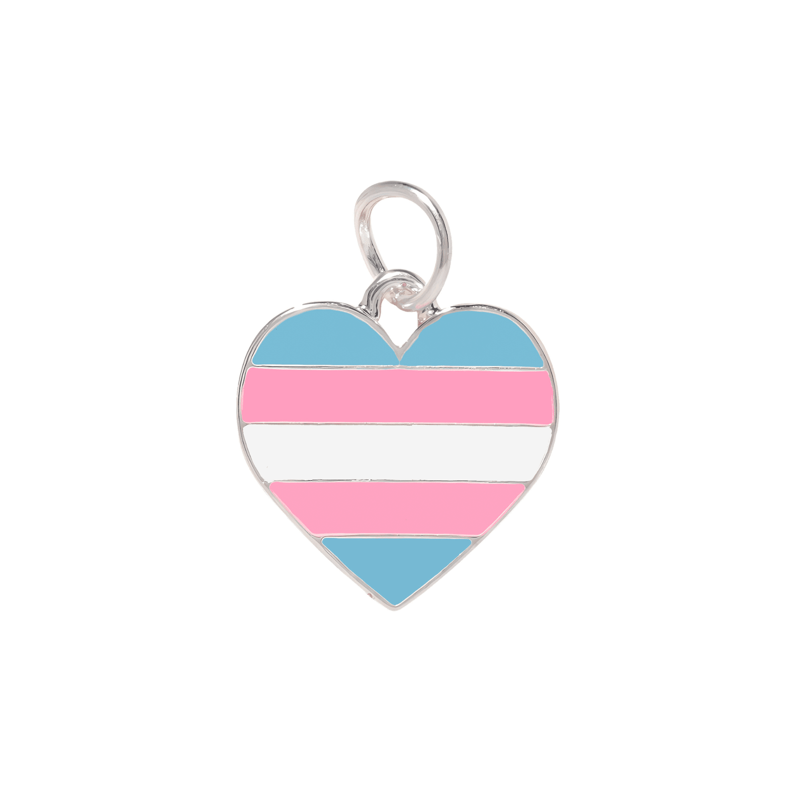 Transgender Heart Charms, LGBTQ Gay Pride Jewelry