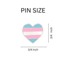 Bulk Transgender Heart Shaped Pins, LGBTQ Gay Pride Awareness