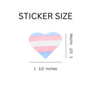 Transgender Heart Shaped Stickers (250 per Roll)