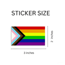XL Daniel Quasar "Progress Pride" Flag Rectangle Stickers (250 Per Roll)