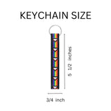 Daniel Quasar's Flag Lanyard Style Keychains, Progress Pride Keychains