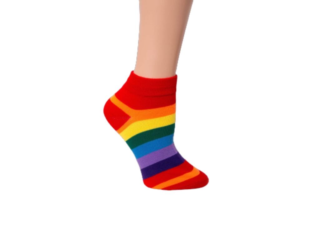 Rainbow Striped Ankle Socks - We Are Pride Wholesale