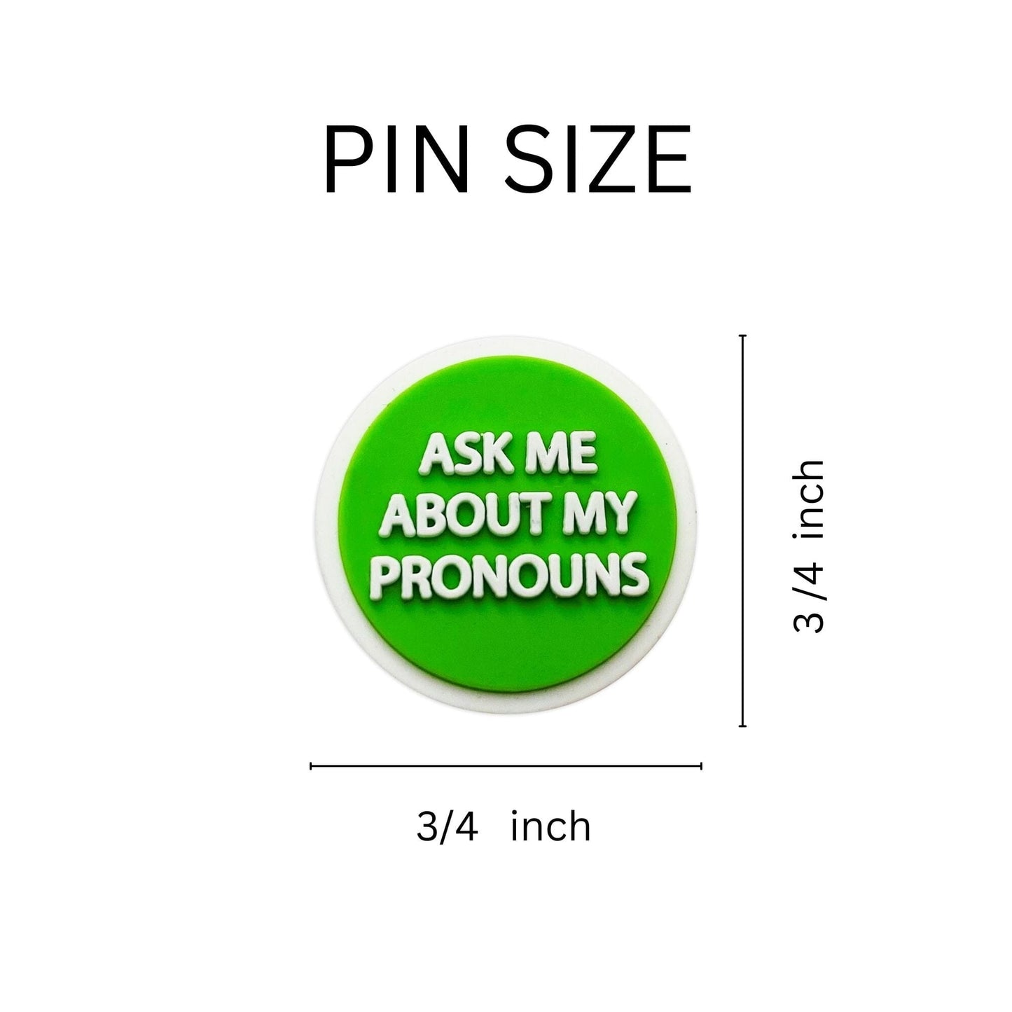 They Them Silicone Pronoun Pins for Gay Pride, LGBTQ Gay Pride Jewelry