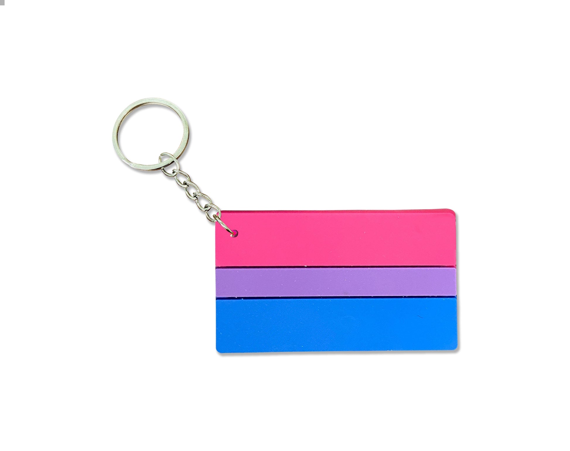 Bisexual Flag Silicone Key Chains, Cheap Gay Pride Jewelry