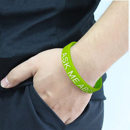 Bulk Ask Me My Pronoun Silicone Bracelets Wristbands - We Are Pride Wholesale