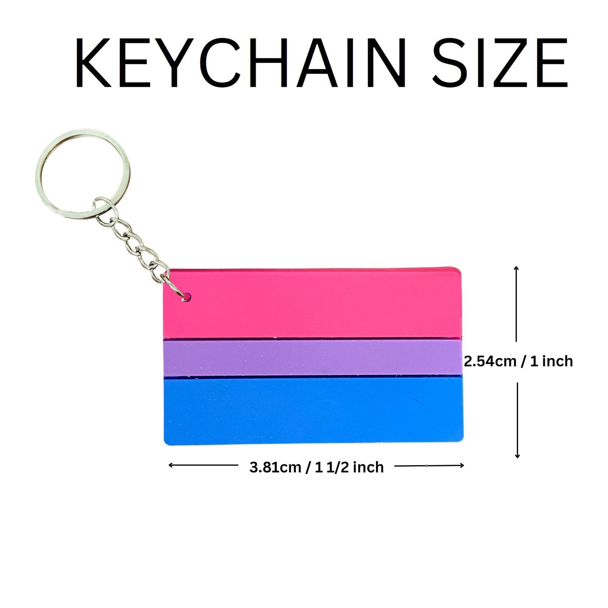 Bisexual Flag Silicone Key Chains, Cheap Gay Pride Jewelry