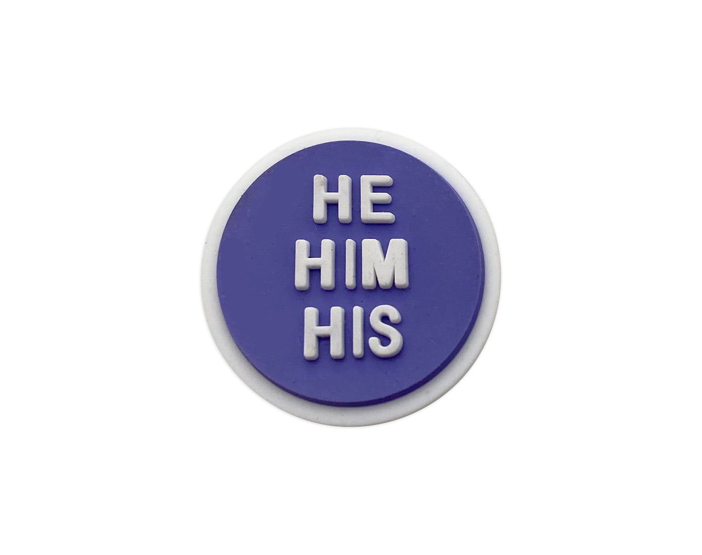 He Him Silicone Pronoun Pins for Gay Pride, LGBTQ Gay Pride Jewelry