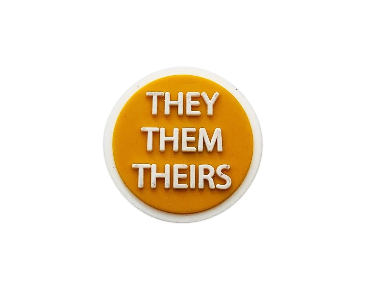 They Them Silicone Pronoun Pins for Gay Pride, LGBTQ Gay Pride Jewelry