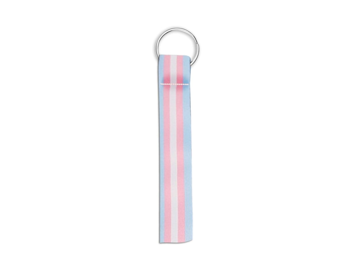 Bulk Transgender Flag Lanyard Style Keychains for Pride Parades